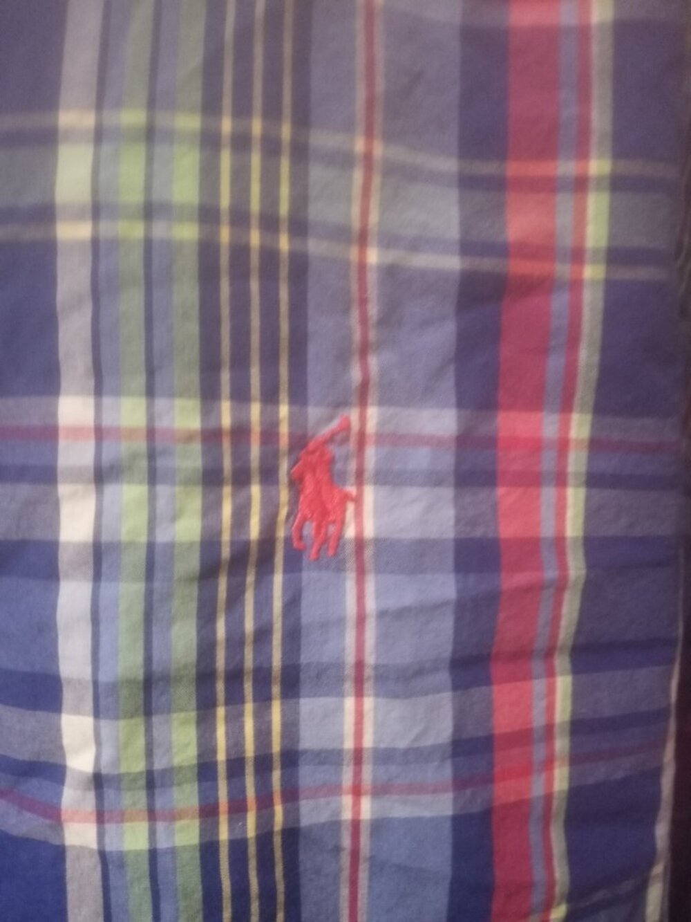 Ralph Lauren Shirt Mens 2XB Big Blue Multicolor Plaid Classic Fit Button Down - Picture 2 of 13